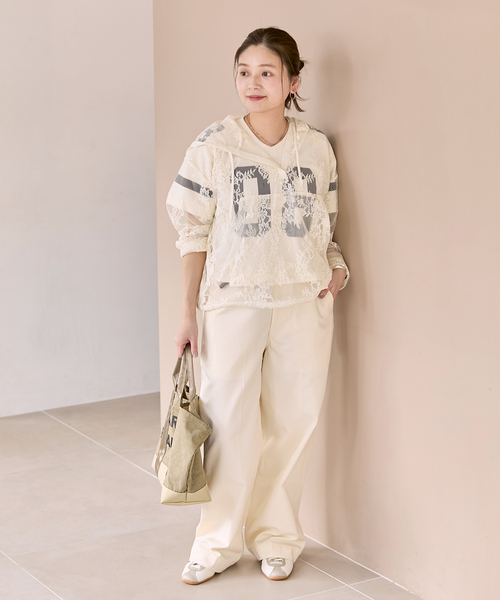 未使用に近い ジャーナルスタンダード   レース フリル Tシャツ JOURNAL STANDARD（ジャーナルスタンダード） tシャツ レースフーディ