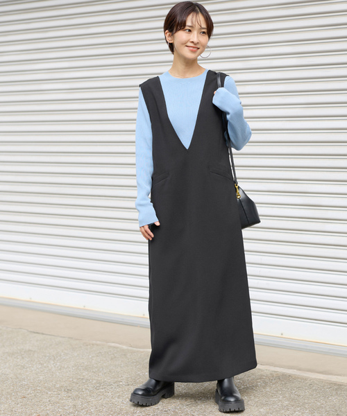 「JOURNAL STANDARD relume」 サロペットスカート 38 ブラック レディースの画像