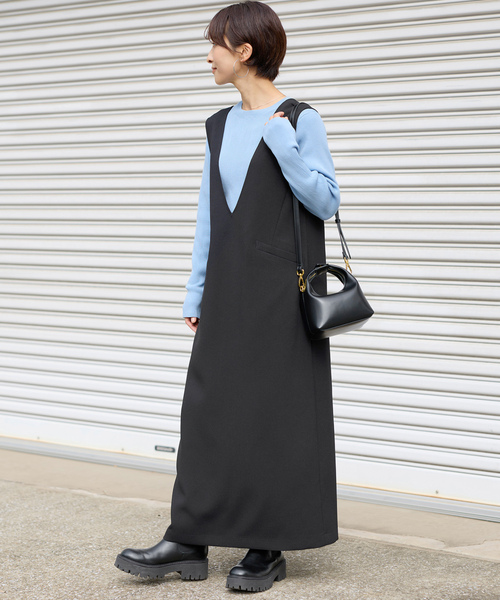 「JOURNAL STANDARD relume」 サロペットスカート 38 ブラック レディースの画像
