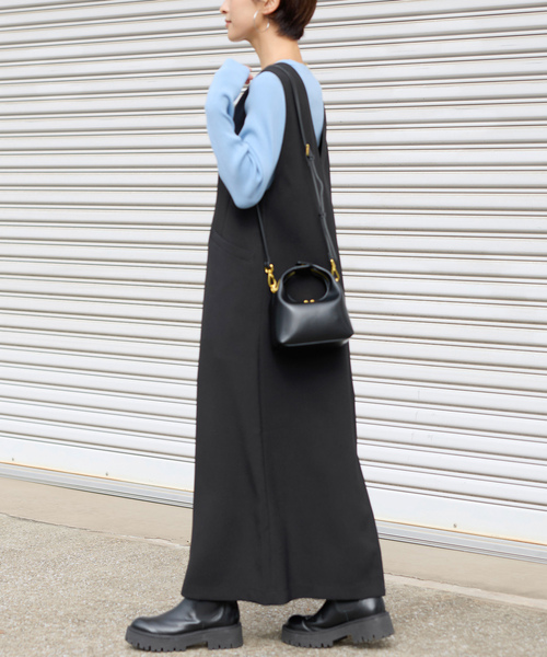 「JOURNAL STANDARD relume」 サロペットスカート 38 ブラック レディースの画像