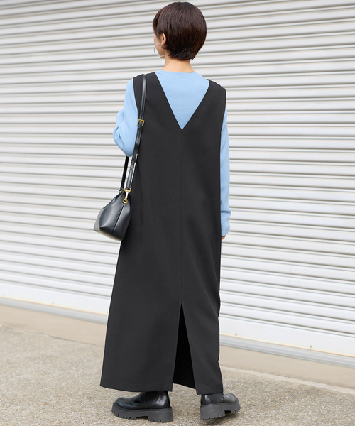 「JOURNAL STANDARD relume」 サロペットスカート 38 ブラック レディースの画像