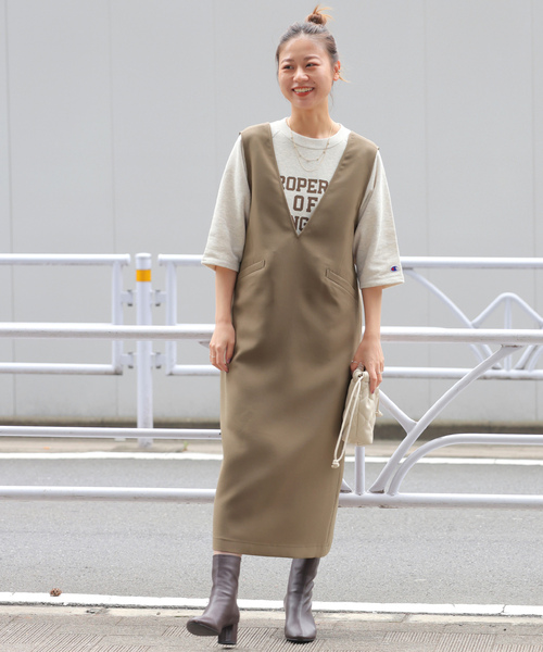 「JOURNAL STANDARD relume」 サロペットスカート 38 ブラック レディースの画像