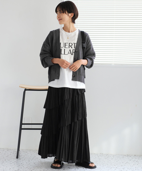 「JOURNAL STANDARD relume」 ニットカーディガン FREE チャコールグレー レディース_画像2