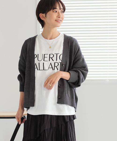 「JOURNAL STANDARD relume」 ニットカーディガン FREE チャコールグレー レディース_画像5