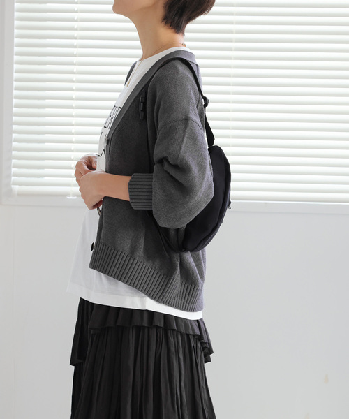 「JOURNAL STANDARD relume」 ニットカーディガン FREE チャコールグレー レディース_画像6