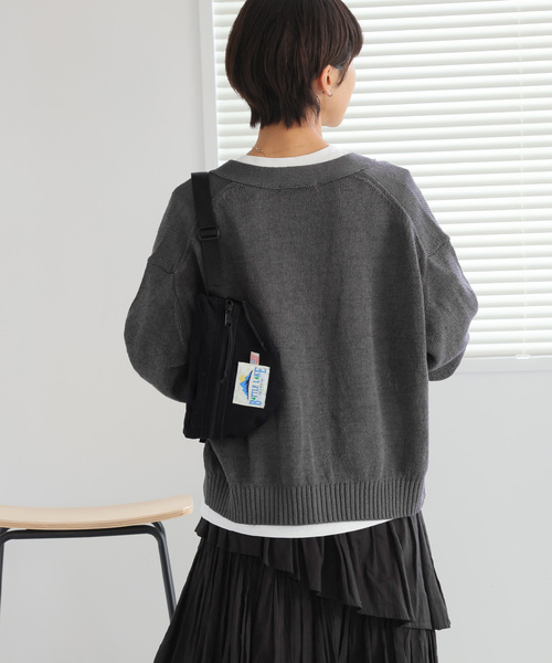 「JOURNAL STANDARD relume」 ニットカーディガン FREE チャコールグレー レディース_画像7