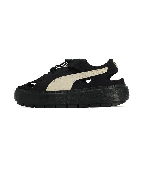 「PUMA」 シューズ 23.5cm ブラック×ホワイト レディース_画像3