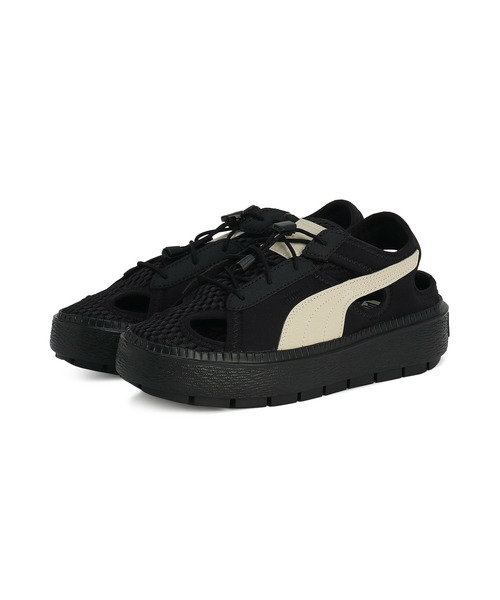 「PUMA」 シューズ 23.5cm ブラック×ホワイト レディース_画像4