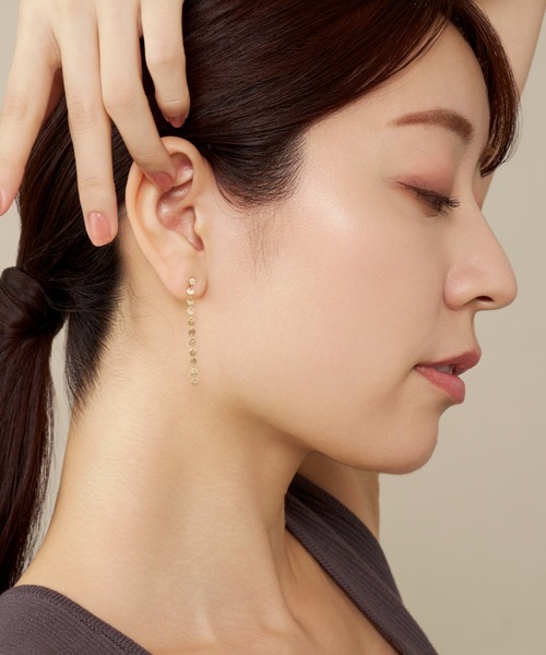 ピアス K10YG ゴールド ピアス レディースの画像