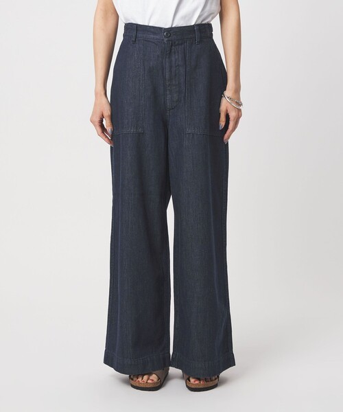 専用ページです⭐︎ HIGH WAIST CHINOPT 34 新品 green label relaxing（グリーンレーベルリラクシング） ワイドパンツ