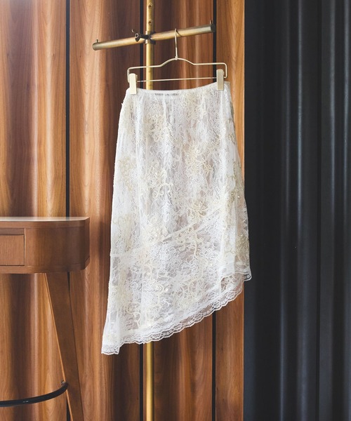 「ROSE BUD」 「CREOLME」スカート ONE SIZE ホワイト レディース_画像3