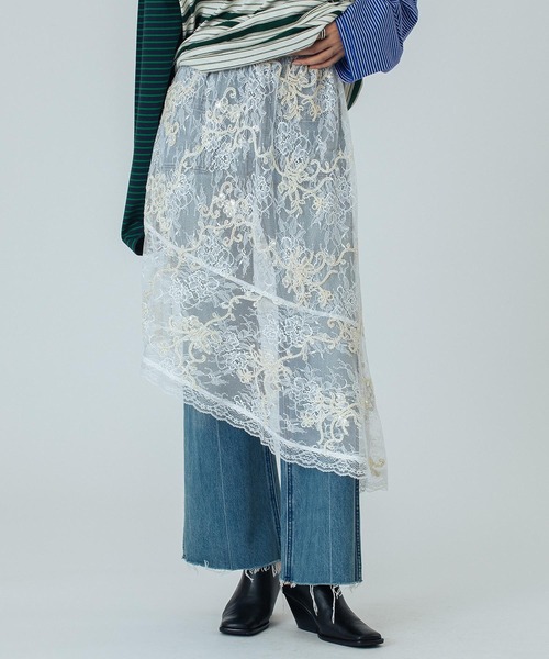 「ROSE BUD」 「CREOLME」スカート ONE SIZE ホワイト レディース_画像9