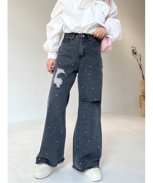 「JUMELLE」 デニムパンツ SMALL ブルー レディース_画像2
