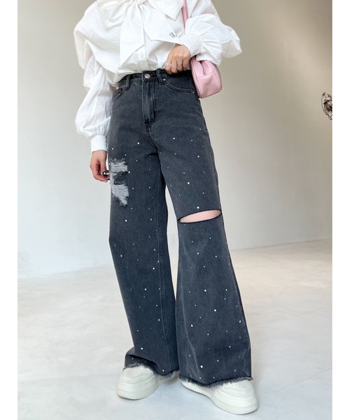 「JUMELLE」 デニムパンツ SMALL ブルー レディース_画像3