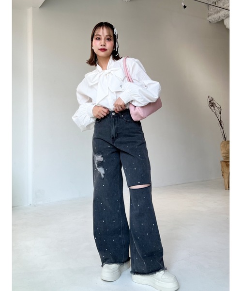 「JUMELLE」 デニムパンツ SMALL ブルー レディース_画像7