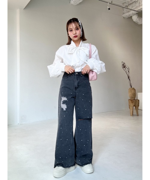 「JUMELLE」 デニムパンツ SMALL ブルー レディース_画像8