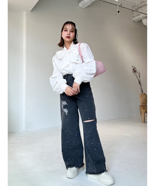 「JUMELLE」 デニムパンツ SMALL ブルー レディース_画像9