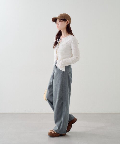 ジーンズ デニム デニムパンツ 「2サイズ展開/低身長サイズ」ヒッコリーカーブパンツ レディース