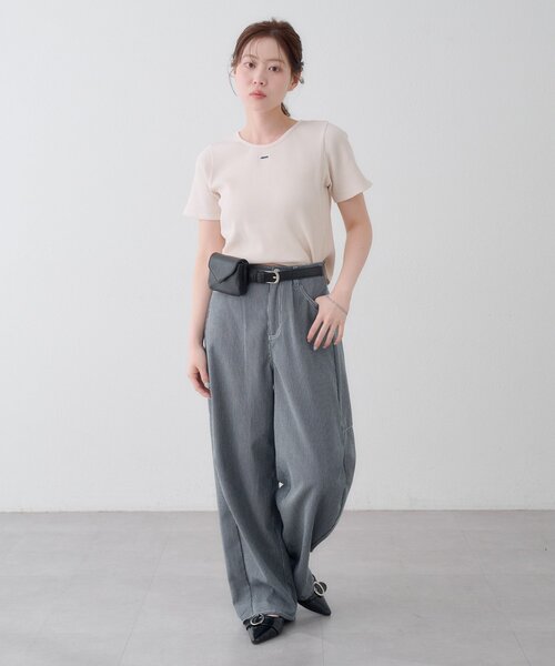 ジーンズ デニム デニムパンツ 「2サイズ展開/低身長サイズ」ヒッコリーカーブパンツ レディース