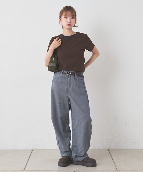 ジーンズ デニム デニムパンツ 「2サイズ展開/低身長サイズ」ヒッコリーカーブパンツ レディース
