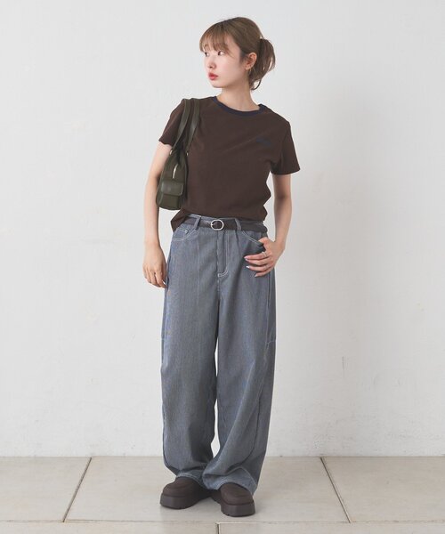ジーンズ デニム デニムパンツ 「2サイズ展開/低身長サイズ」ヒッコリーカーブパンツ レディース
