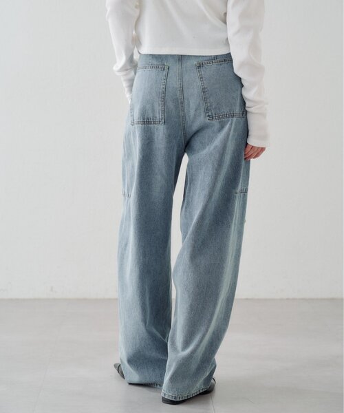 ジーンズ デニム デニムパンツ 「2サイズ展開/低身長サイズ」ヒッコリーカーブパンツ レディース