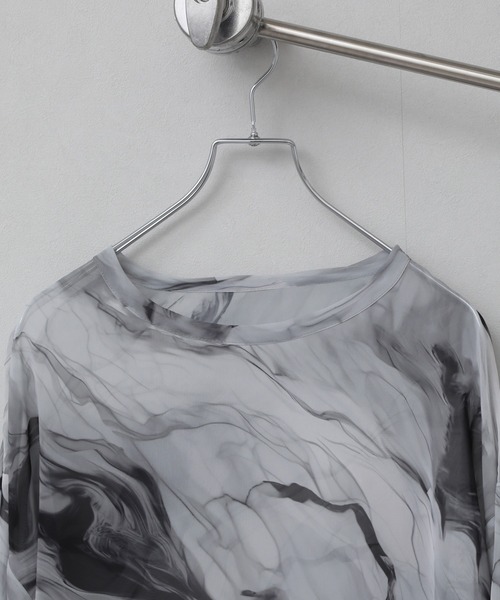 「ELLUV」 長袖Tシャツ S ホワイト メンズ_画像2