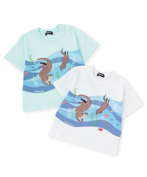 kladskap（クレードスコープ） tシャツ カワウソ半袖Tシャツ キッズ