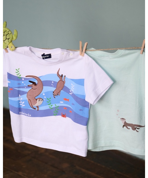 kladskap（クレードスコープ） tシャツ カワウソ半袖Tシャツ キッズ