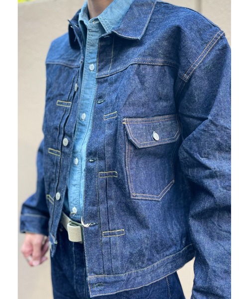 デニムジャケット gジャン orSlow/オアスロウ　TYPE1 40’s PLEATED FRONT BLOUSE ONE WASH メンズの画像