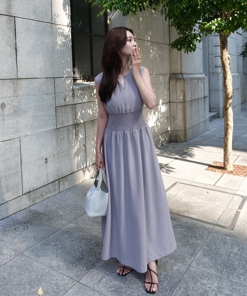 ORGUE（オルグ） ワンピース Keyneck gather onepiece/キーネック