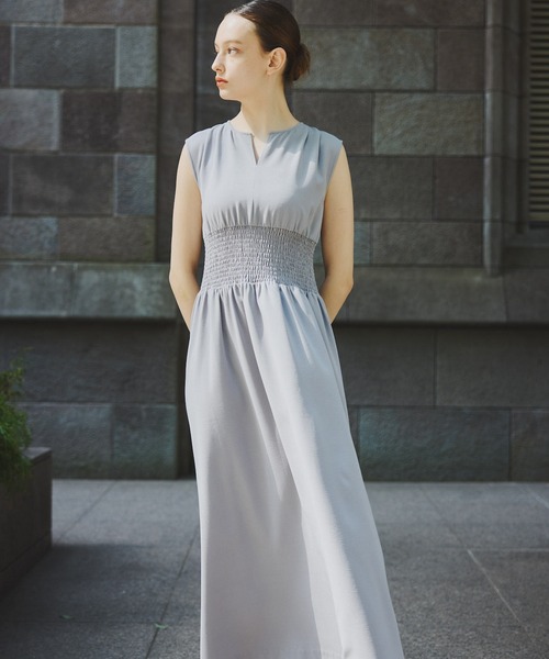 ORGUE（オルグ） ワンピース Keyneck gather onepiece/キーネック