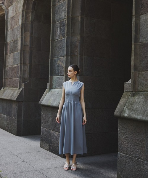 ORGUE（オルグ） ワンピース Keyneck gather onepiece/キーネック
