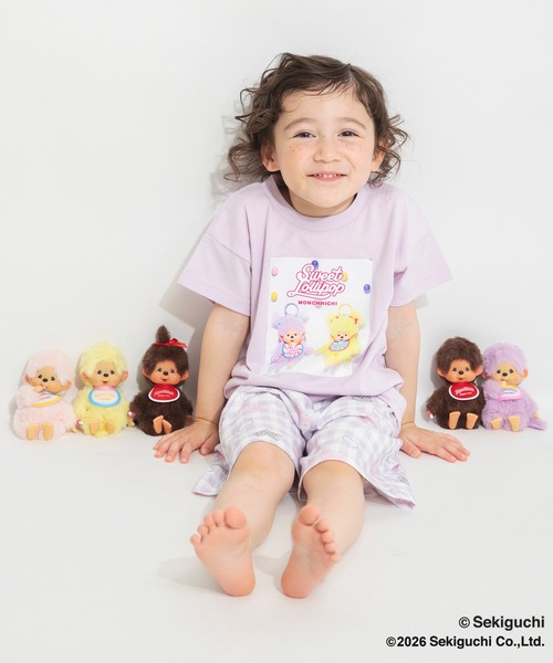 【希少】モンチッチ　女の子　パジャマ　ピンク branshes（ブランシェス） パジャマ 「モンチッチ」ルームウェア