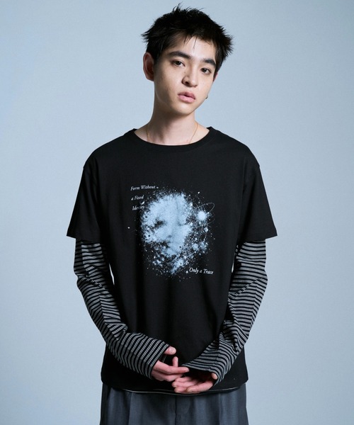 Camphor wood tシャツ GRAPHIC SPACE RHINESTONE TEE / ラインストーン