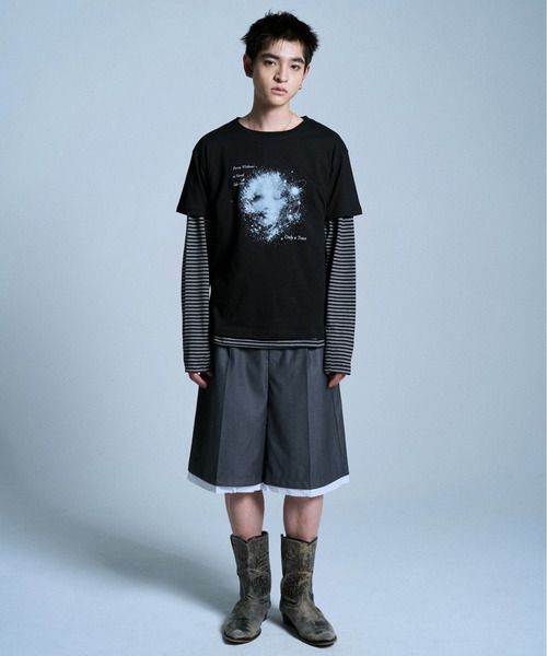 Camphor wood tシャツ GRAPHIC SPACE RHINESTONE TEE / ラインストーン
