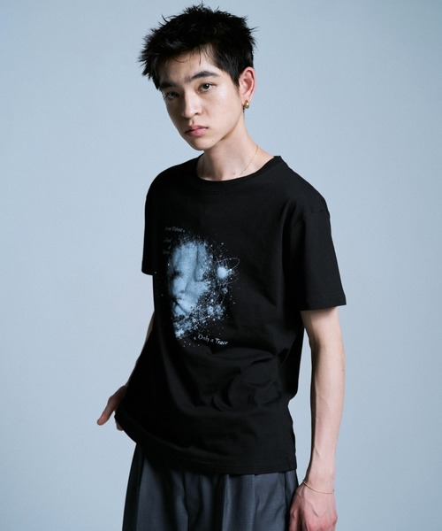 Camphor wood tシャツ GRAPHIC SPACE RHINESTONE TEE / ラインストーン