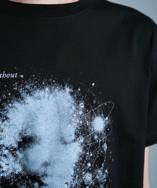 Camphor wood tシャツ GRAPHIC SPACE RHINESTONE TEE / ラインストーン