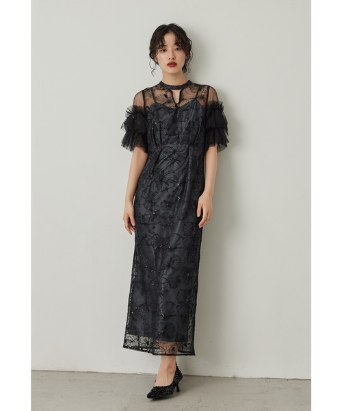 「niana」 半袖ワンピース M ライトグリーン レディース_画像2