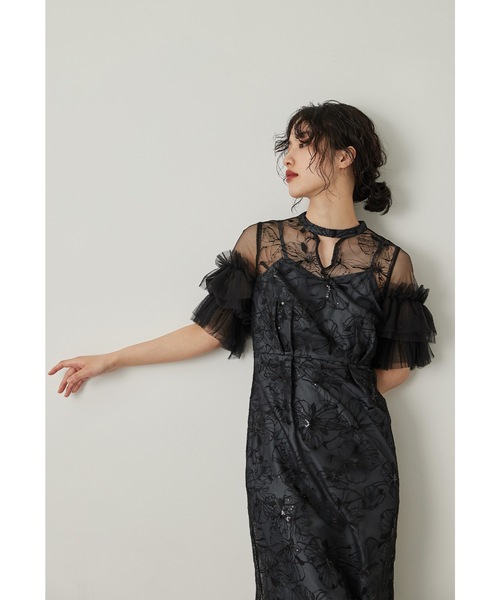 「niana」 半袖ワンピース M ライトグリーン レディース_画像3