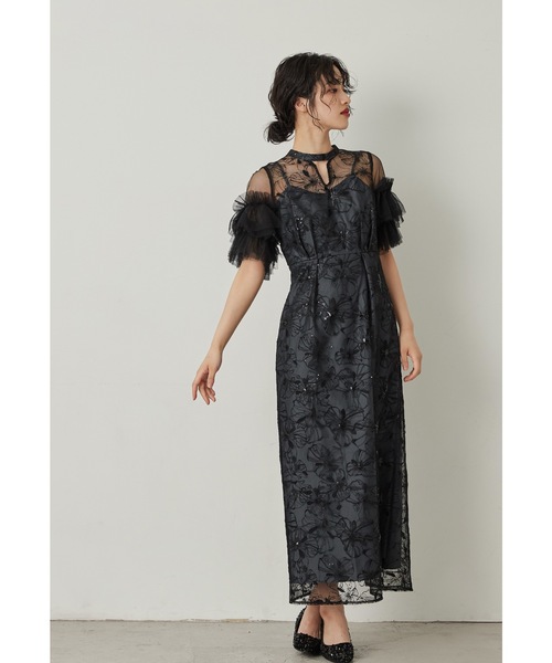 「niana」 半袖ワンピース M ライトグリーン レディース_画像4