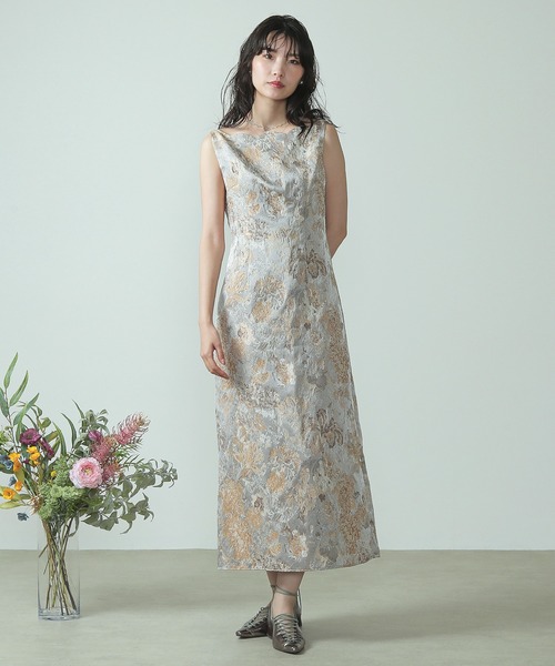 「Kana」 「LE'RURE」ノースリーブワンピース M ベージュ レディース_画像9