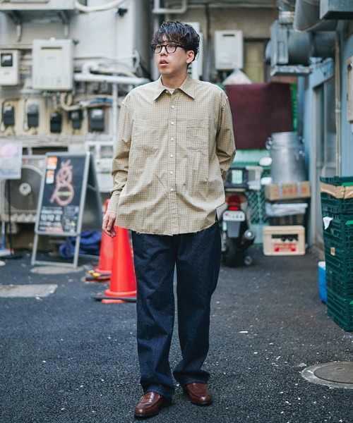 Name.（ネーム） シャツ T/R CHECK REGULAR SHIRT CUT OFF メンズ