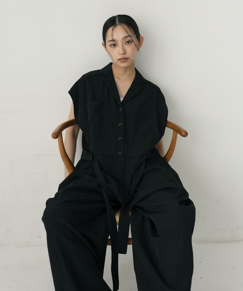 hellam（ヘラム） サロペット オーバーオール リネンライクフレンチ