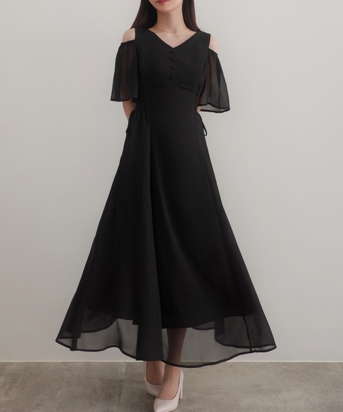 「CENEA」 半袖ワンピース MEDIUM チャコール レディース_画像8