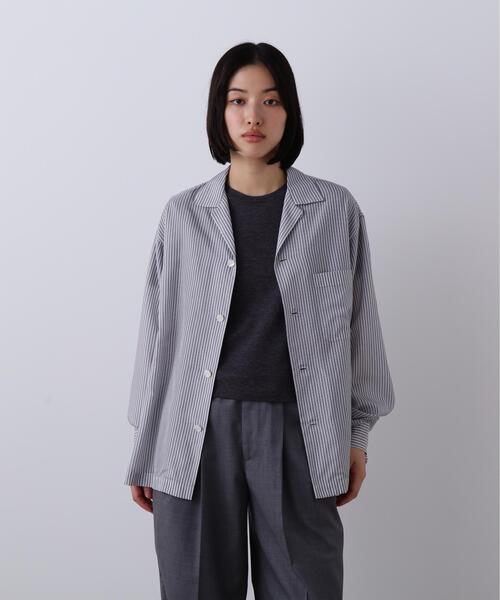YLEVE（イレーヴ） ブラウス シャツ YLEVE / ACETATE CUPRA STRIPE 