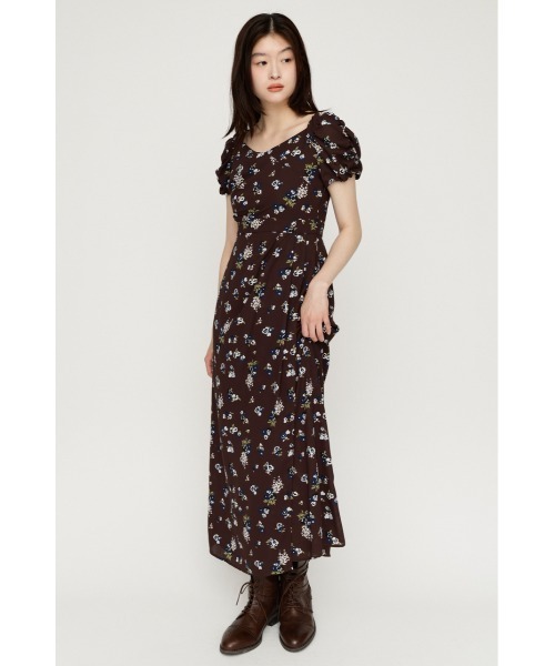 美品ヴィンテージ70sthe sample shopハワイ花柄ロングワンピースL SLY（スライ） ワンピース 半袖 VINTAGE FLOWER L/OP ヴィンテージ