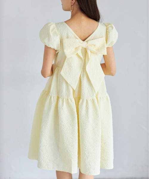 「tocco closet」 半袖ワンピース M ライトイエロー レディース_画像3