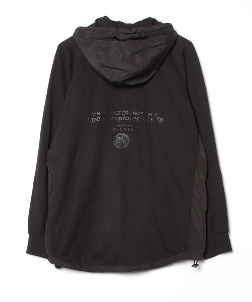 DIESEL(ディーゼル) ジップアップパーカー S ブラック メンズ DIESEL(ディーゼル) ジップアップパーカー S ブラック メンズ