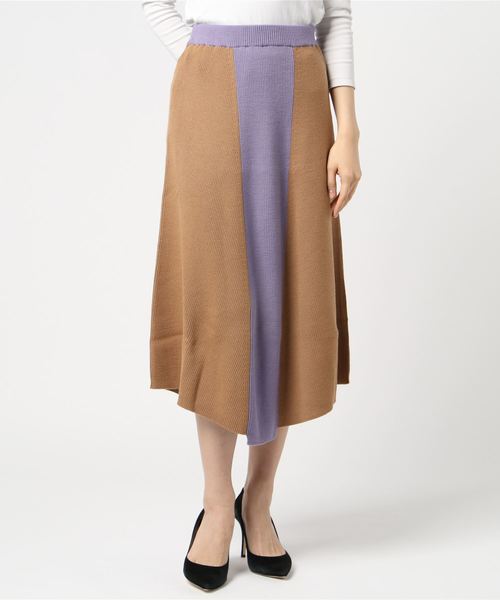 好評安い スカート ZOZOTOWN PayPayモール店 - 通販 - PayPayモール TAN / タン:COL.COMBINATION SKIRT:19AW-2 品質保証